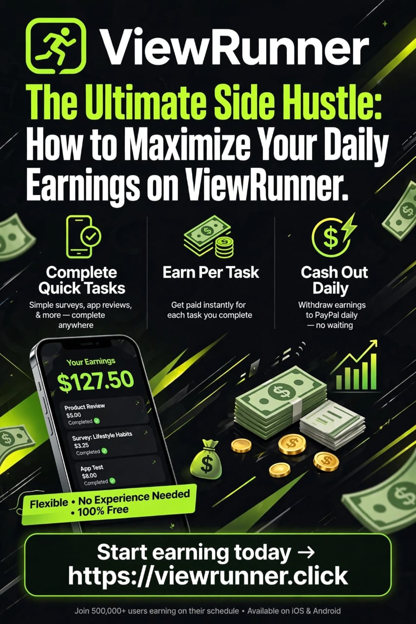 The Ultimate Side Hustle: How to Maximize Your Daily Earnings on ViewRunner